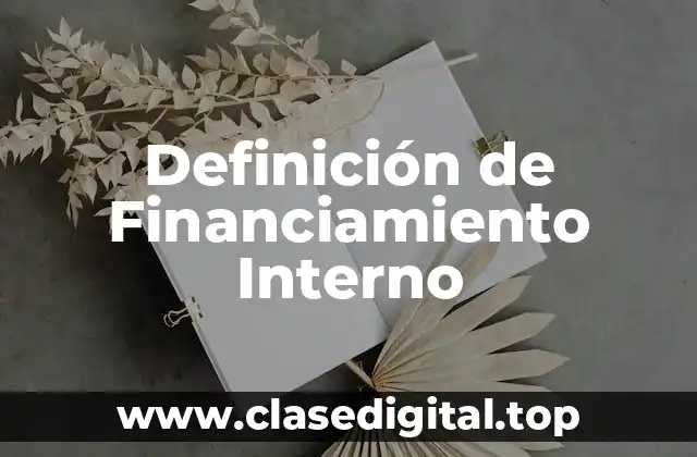 Definición de Financiamiento Interno