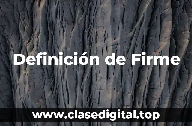 Definición de Firme