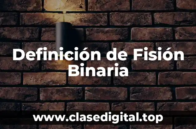 Definición de Fisión Binaria