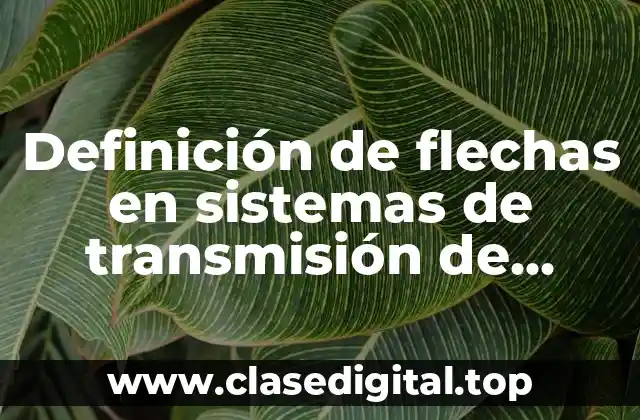 Definición de flechas en sistemas de transmisión de potencia