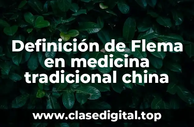 Definición de Flema en medicina tradicional china