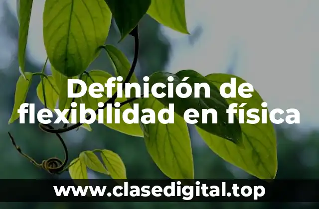 Definición de flexibilidad en física