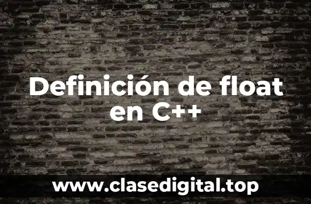 Definición de float en C++