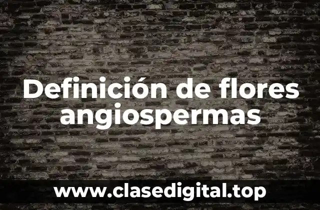 Definición de flores angiospermas