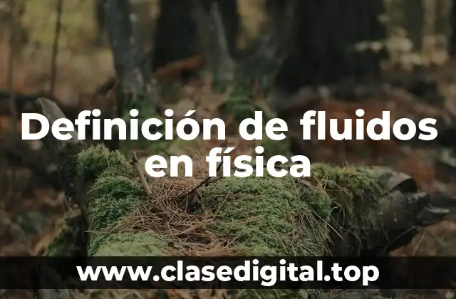 Definición técnica de fluidos en física