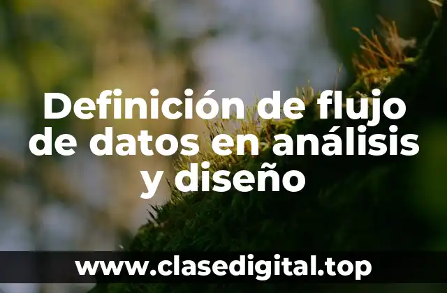 Definición de flujo de datos en análisis y diseño