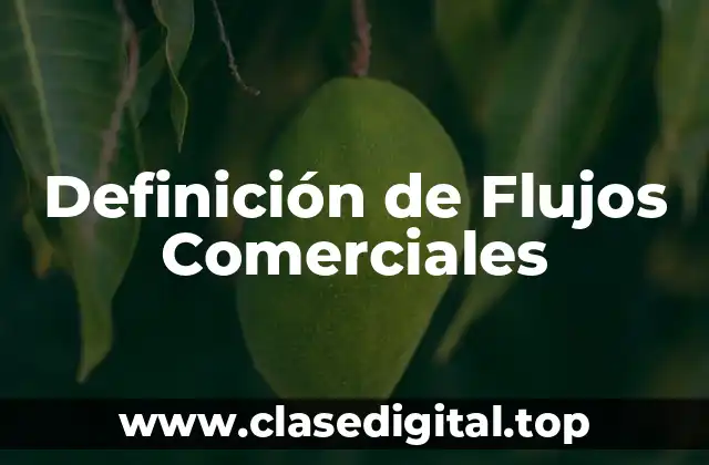 Definición de Flujos Comerciales
