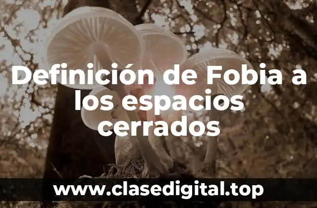 Definición de Fobia a los espacios cerrados