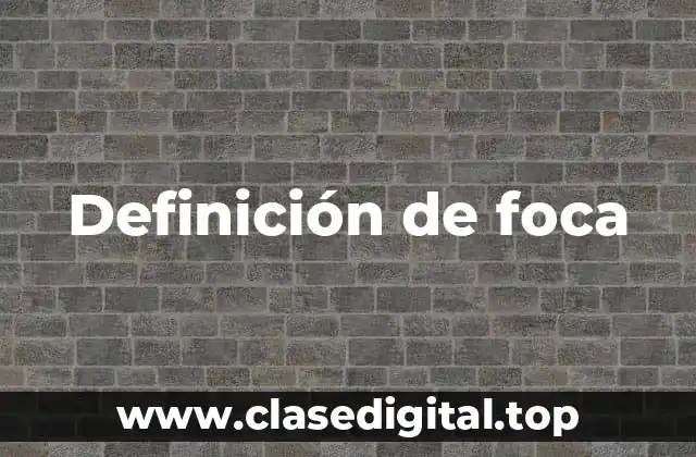 Definición de foca