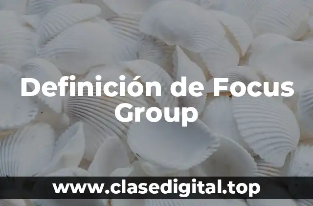 Definición de Focus Group