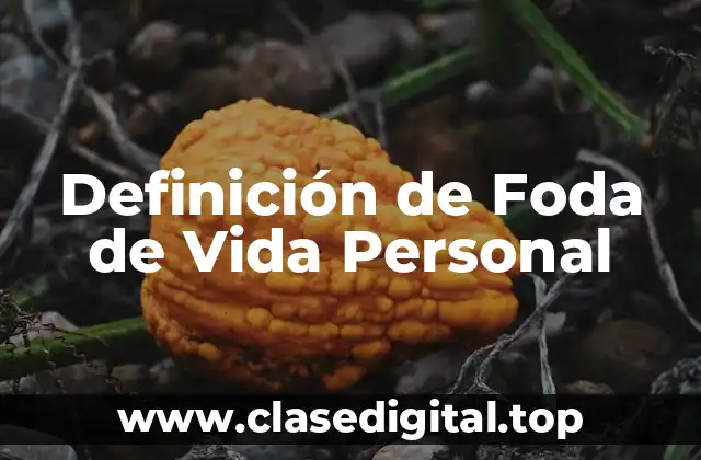 Definición de Foda de Vida Personal