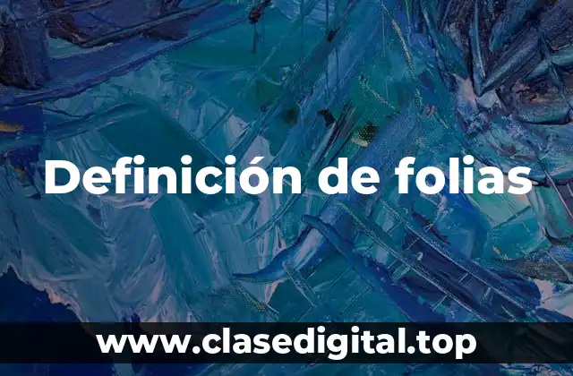 Definición de folias