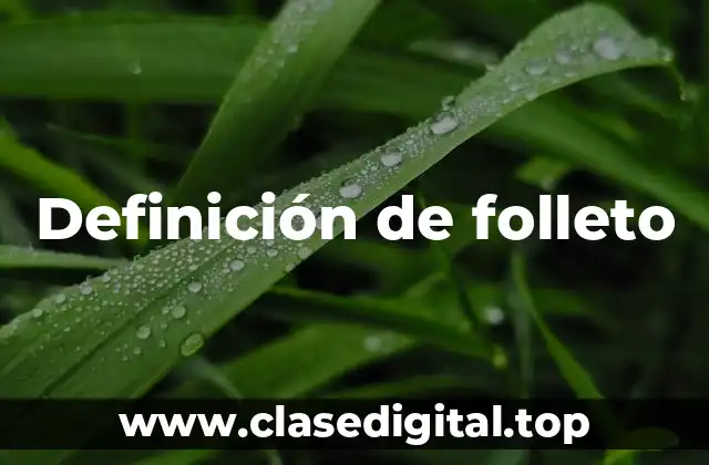 Definición de folleto
