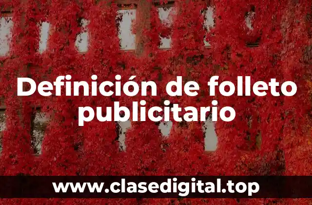 Definición de folleto publicitario