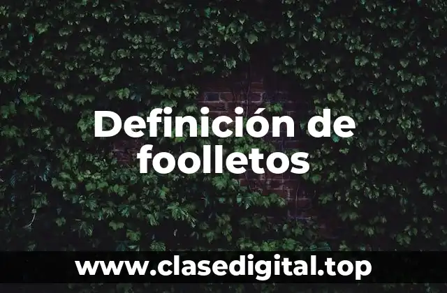 Ejemplos de foolletos
