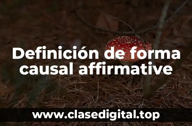 Definición de forma causal affirmative