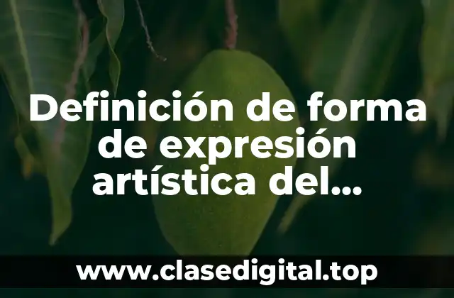 Definición de forma de expresión artística del mestizaje cultural
