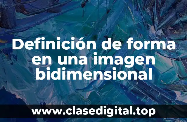 Definición de forma en una imagen bidimensional
