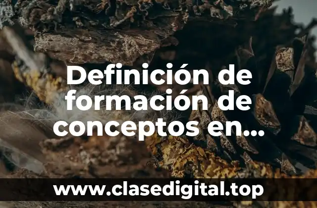 Definición de formación de conceptos en psicología