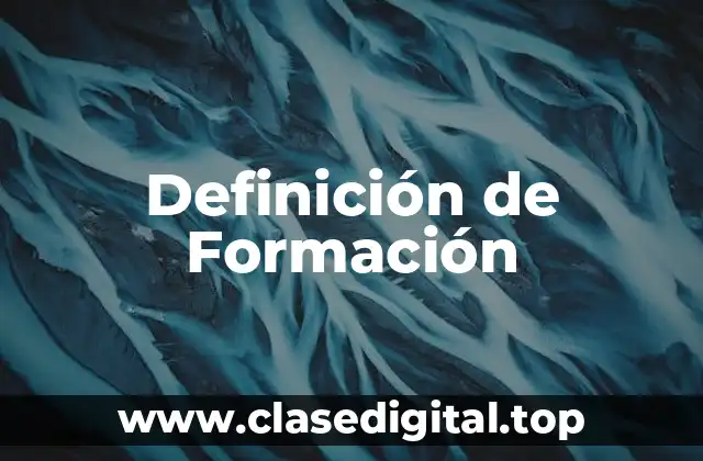 Definición de Formación