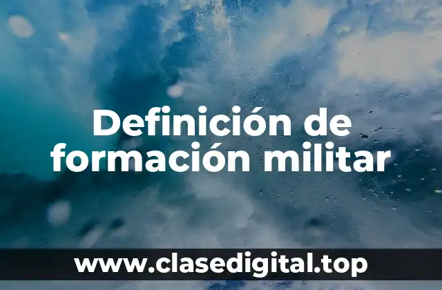 Definición de formación militar