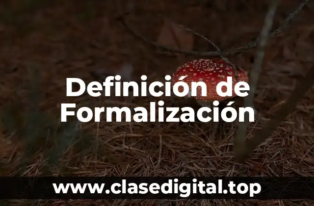 Definición de Formalización
