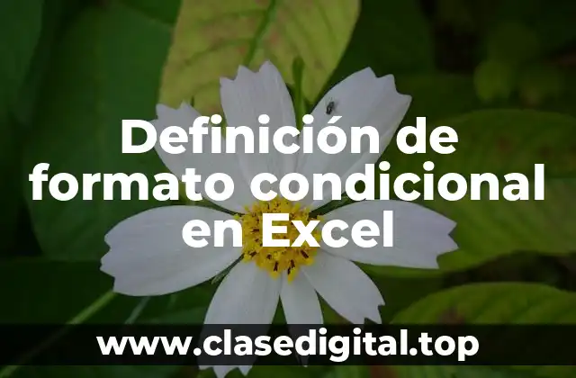 Definición de formato condicional en Excel