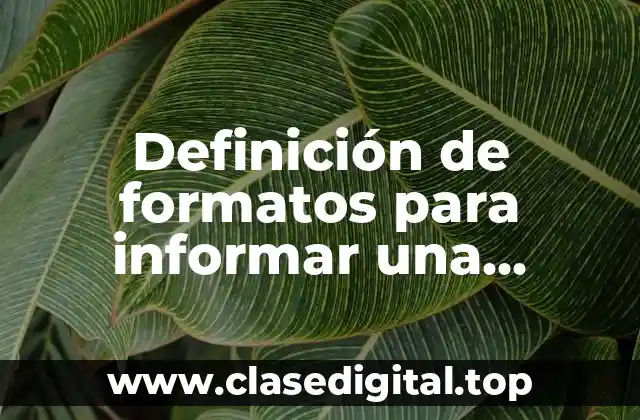 Definición de formatos para informar una cancelación de servicio