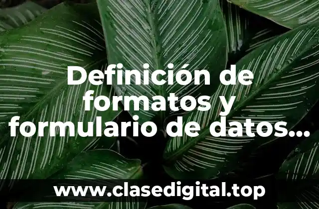 Definición de formatos y formulario de datos para biblioteca
