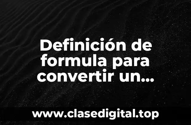 Definición de formula para convertir un anhidrido a ácido