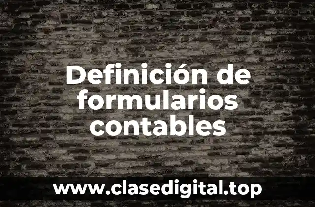 Definición de formularios contables
