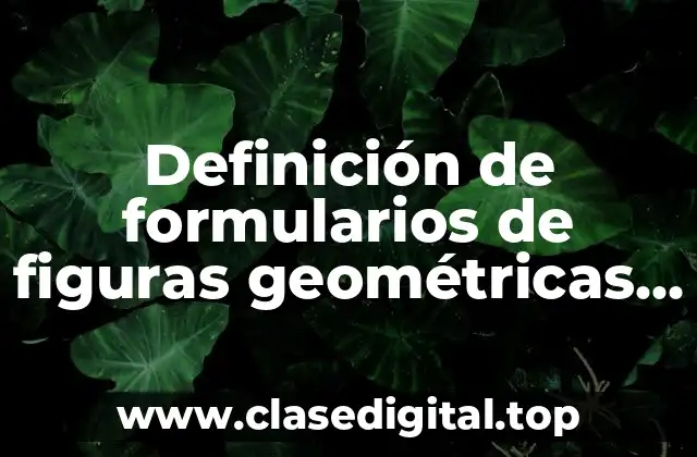 Ejemplos de formularios de figuras geométricas