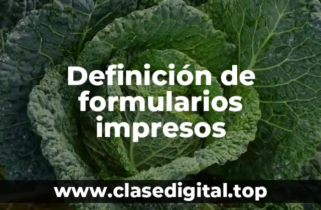 Ejemplos de formularios impresos