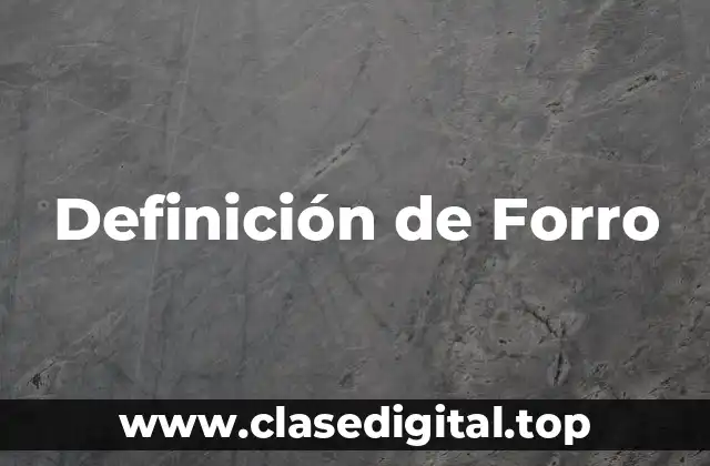 Definición de Forro