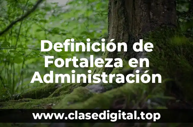 Definición de Fortaleza en Administración
