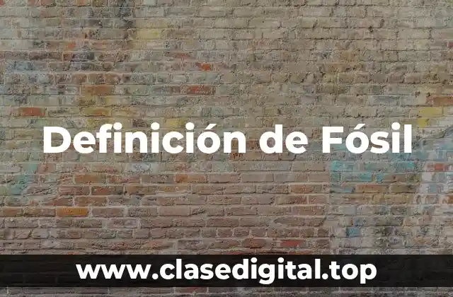 Definición de Fósil