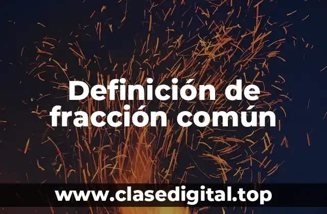 Definición técnica de fracción común