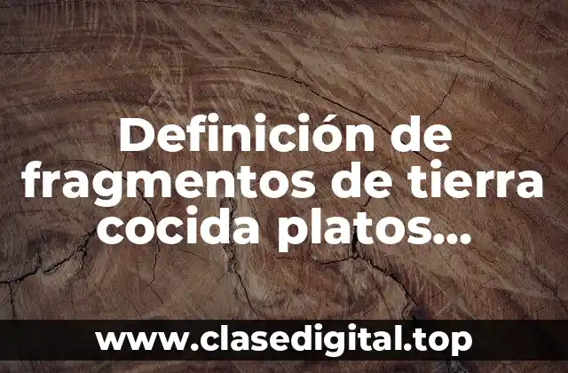 Definición de fragmentos de tierra cocida platos porosos machacados