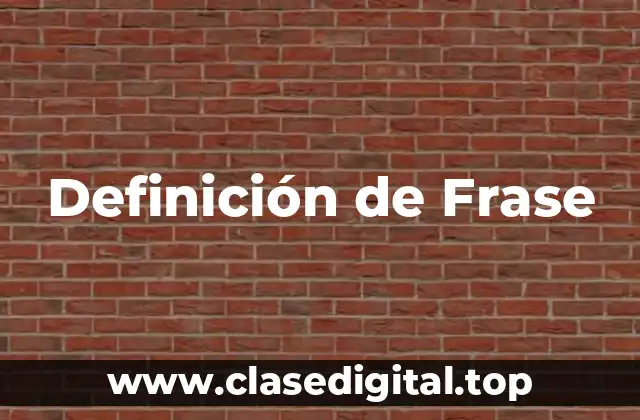 Definición de Frase