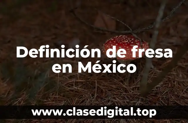 Definición de fresa en México