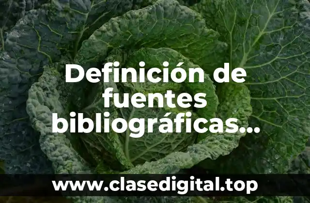 Definición de fuentes bibliográficas primarias