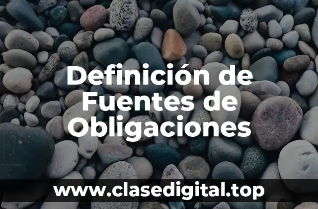 Definición de Fuentes de Obligaciones
