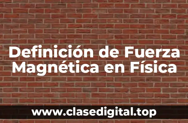 Definición de Fuerza Magnética en Física