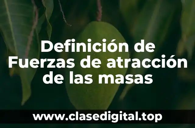 Definición de Fuerzas de atracción de las masas