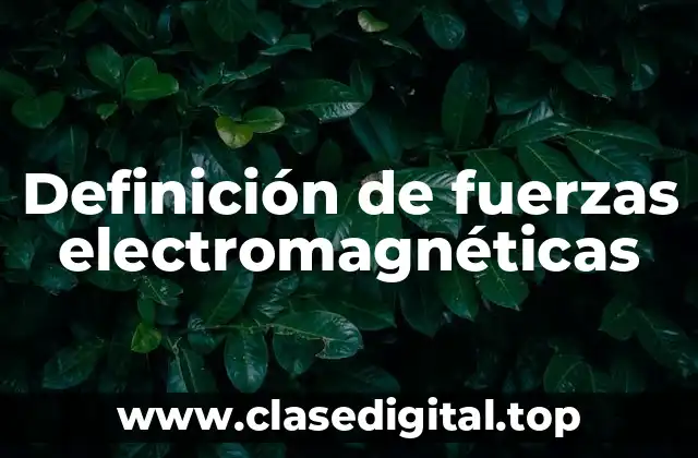 Definición de fuerzas electromagnéticas