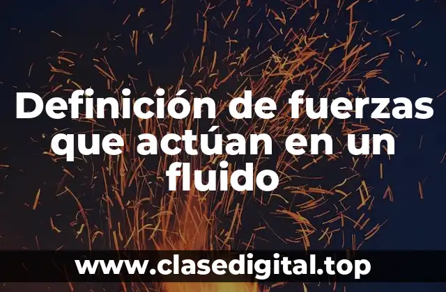 Definición de fuerzas que actúan en un fluido