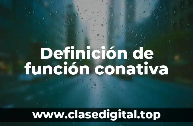 Definición de función conativa