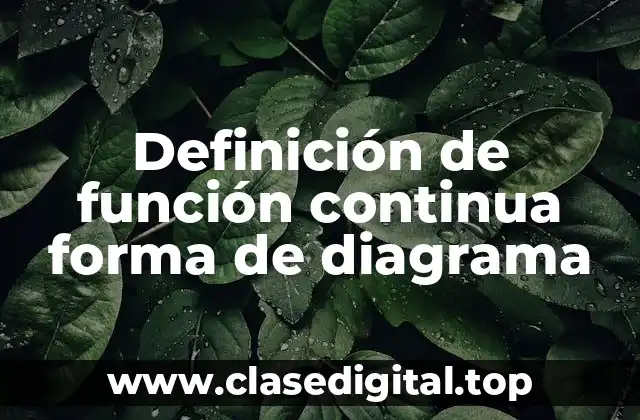 Definición de función continua forma de diagrama