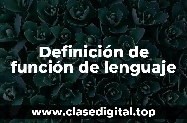 Definición de función de lenguaje