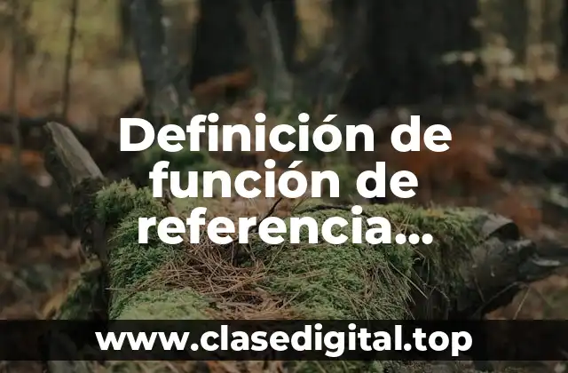 Definición de función de referencia informativa o representativa